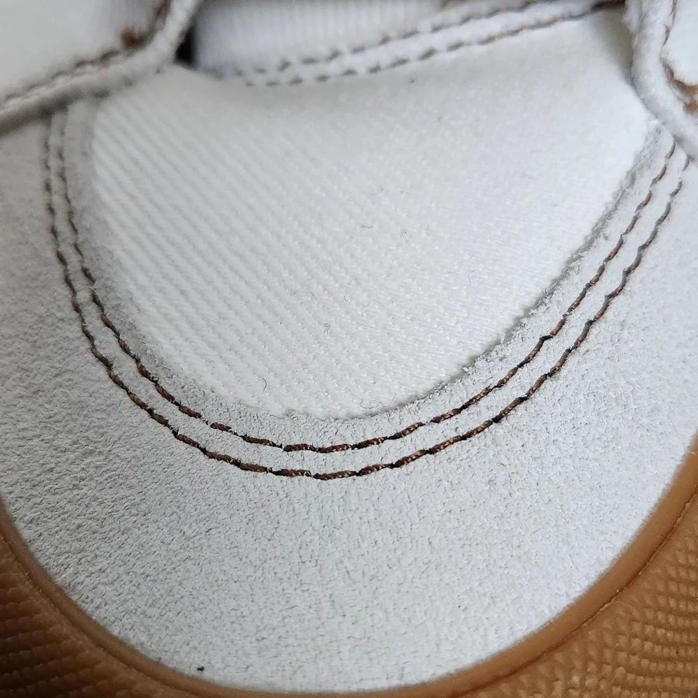 Vans White Denim Tie Up Sneakers - Picture 6 of 11